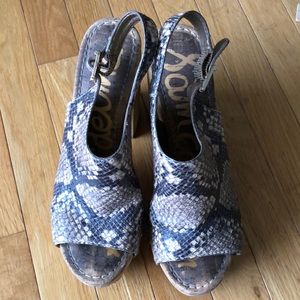 Sam Edelman Sandal Faux Snakeskin Size 9.5